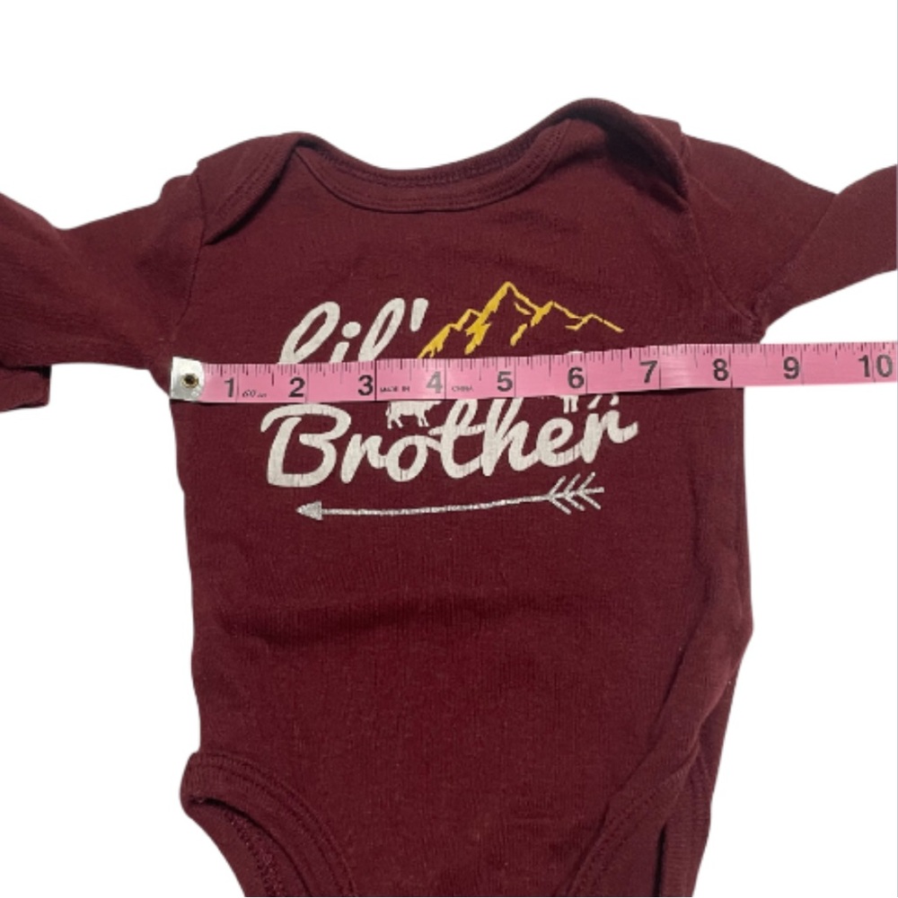 Gray and Maroon Little Brother Onesies - Picture 10 of 12